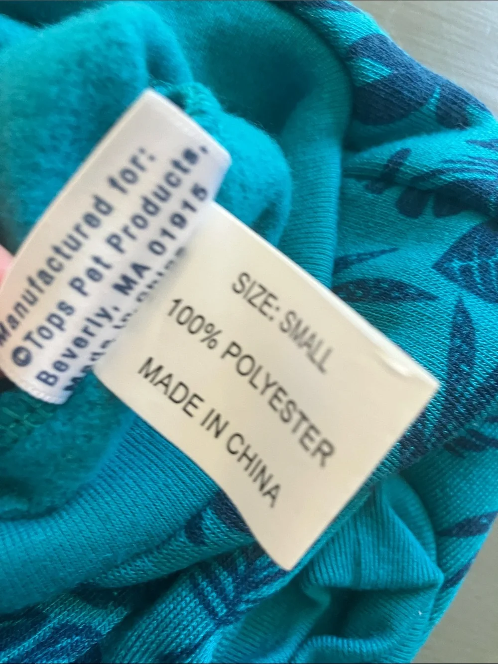CASUAL CANINE Teal & Navy Hawaiian Breeze Tropical Hoodie Small Dog NWT
